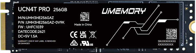 SSD สำหรับผู้บริโภค - UMEMORY UCN4T PRO